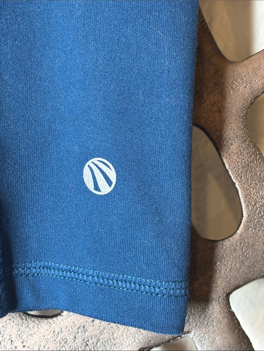🧘 Yoga Athleisure Leggings Small 26" Marika Blue Cropped Pockets Stretch 🧘 - Picture 2 of 11